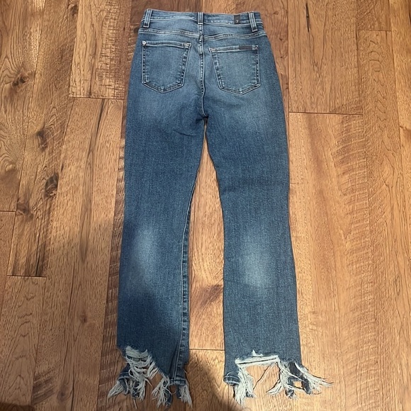 7 For all Mankind Woman’s High Waist Slim Kick Size 24 - Picture 5 of 8